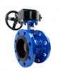 BS Standard Pn16 Ductile Cast Iron Ggg50 Gear Operated Resilient Seated Double Flanged Butterfly Valve 4 Inch