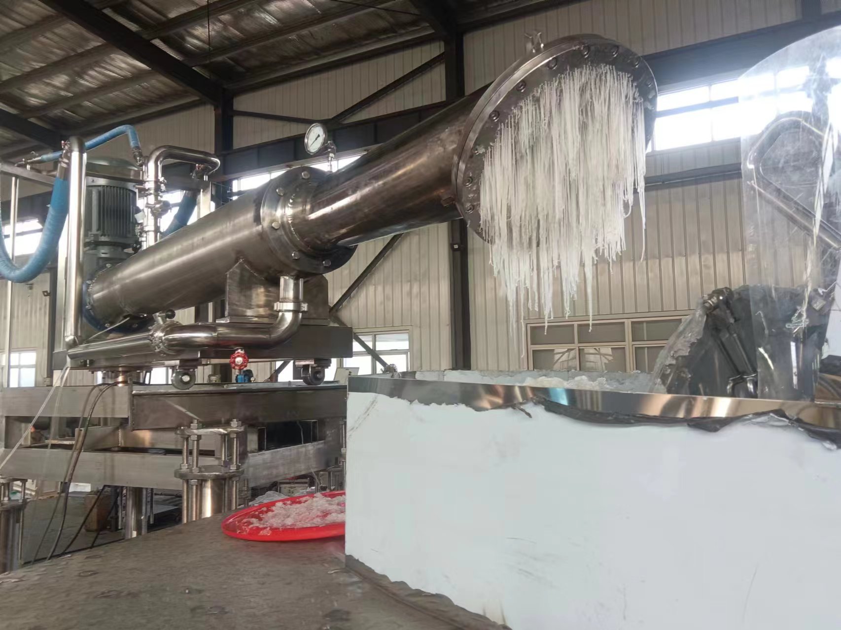 Finish the testing on votator and band dryer with capacity 2000 tons per year.