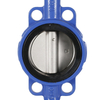 Simple Structure Stainless Steel Manual Soft Seal Wafer Type Turbine Butterfly Valve