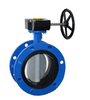 BS Standard Pn16 Ductile Cast Iron Ggg50 Gear Operated Resilient Seated Double Flanged Butterfly Valve 4 Inch