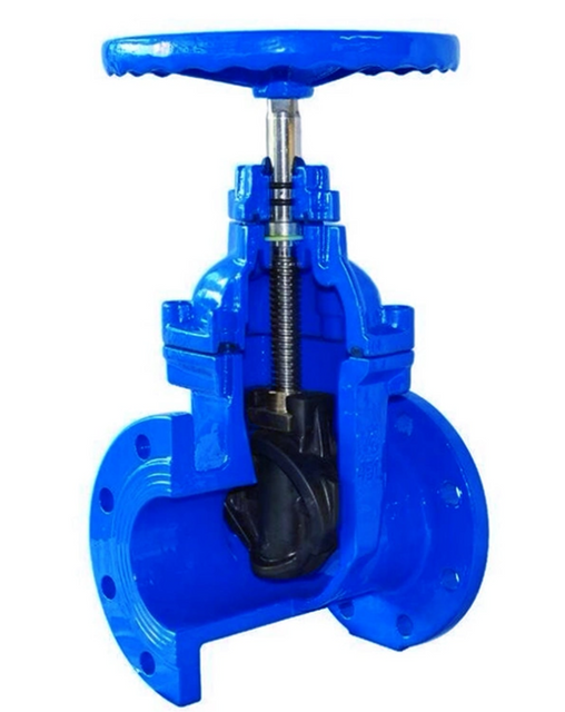 Cast Iron Pn16 Non-Rising Flange Type Non Rising Stem Soft Sealing Ductile Cast Iron Sluice Gate Valve Flange Sluice Gate Valve