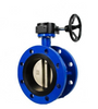 BS Standard Pn16 Ductile Cast Iron Ggg50 Gear Operated Resilient Seated Double Flanged Butterfly Valve 4 Inch